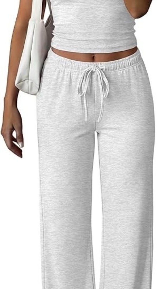 ANRABESS Women's 2 Piece Summer Matching Lounge Sets Wide Leg Pants Ruched Crop Top

#LTKActive #LTKTravel