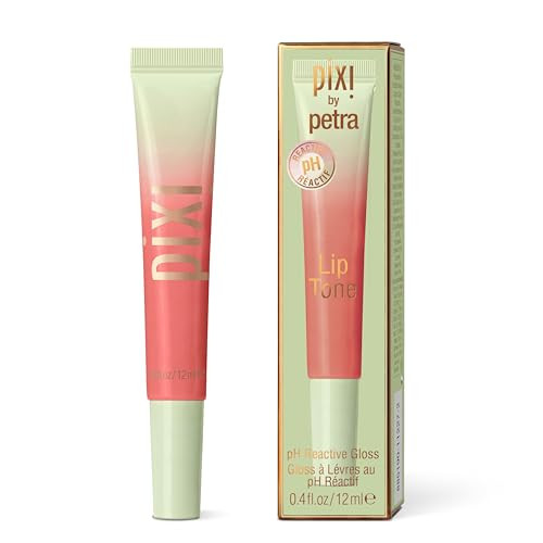 Pixi Beauty LipTone pH Reactive Lip Gloss in Peachyness | Color Changing Tinted Lip Balm with Rosehip Oil & Shea Butter | Non-Sticky Mirror-Shine Finish | 0.4 fl oz | Amazon (US)