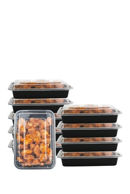 GlomeryRectangular Bento Lunch & Food Airtight Lid Storage Containers - Set of 10 | Nordstrom Rack