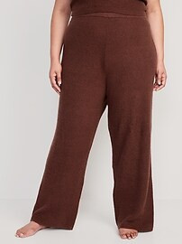 High-Waisted Slouchy Waffle-Knit Wide-Leg Lounge Sweatpants for Women | Old Navy (US)