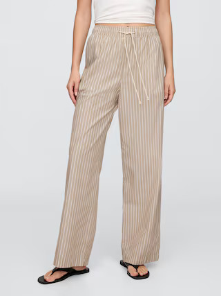 Mid Rise Pull-On Wide-Leg Pants | Gap Factory