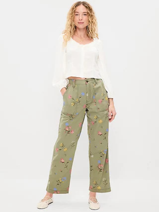 High-Waisted Straight Ankle Pants | Old Navy (CA)
