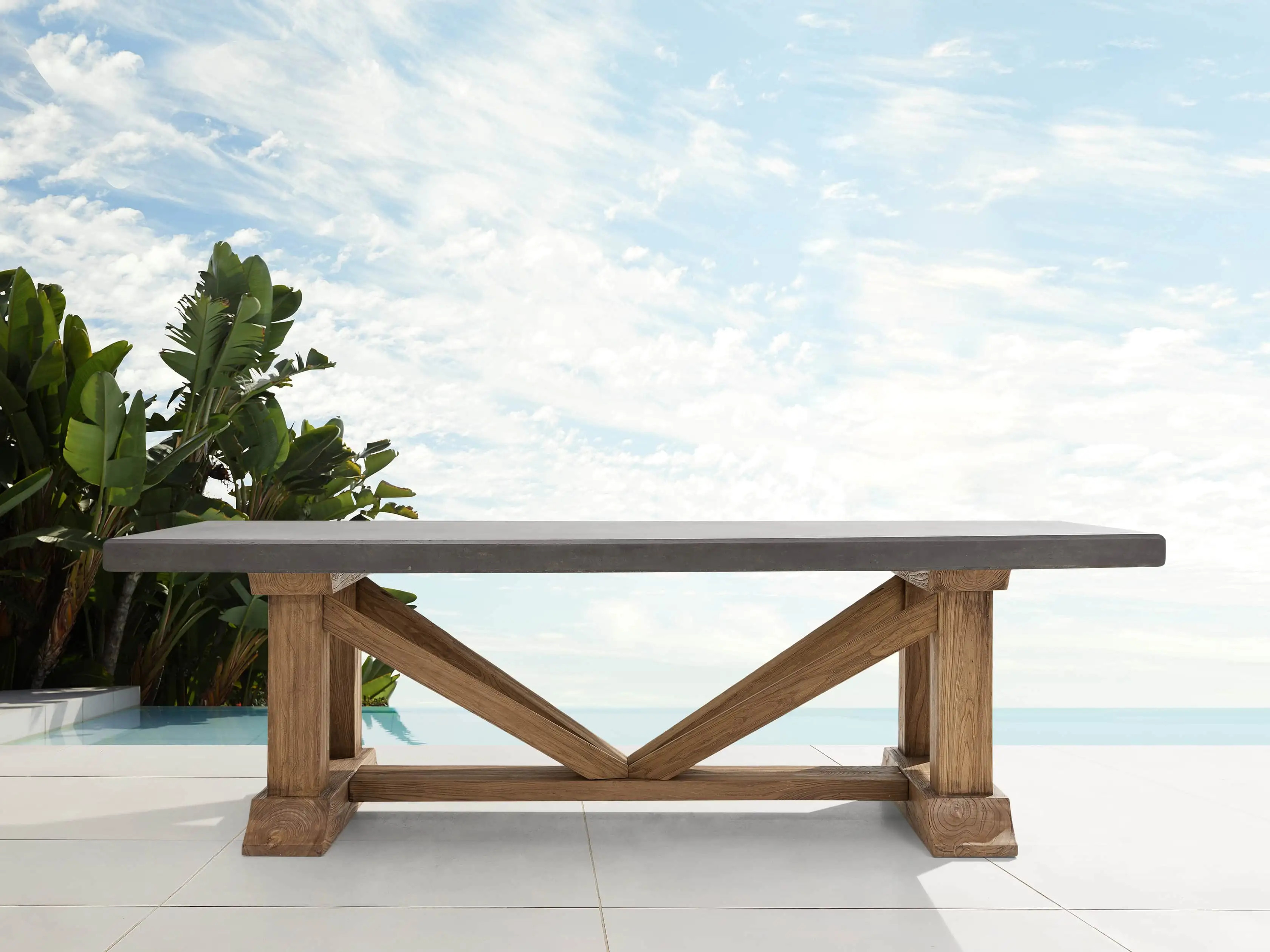 Bourdeaux Outdoor Rectangle Dining Table | Arhaus | Arhaus