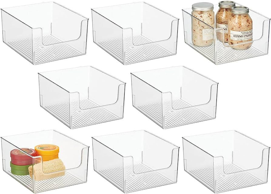 mDesign Modern Plastic Open Front Dip Storage Organizer Bin Basket for Bathroom Organization - Va... | Amazon (US)
