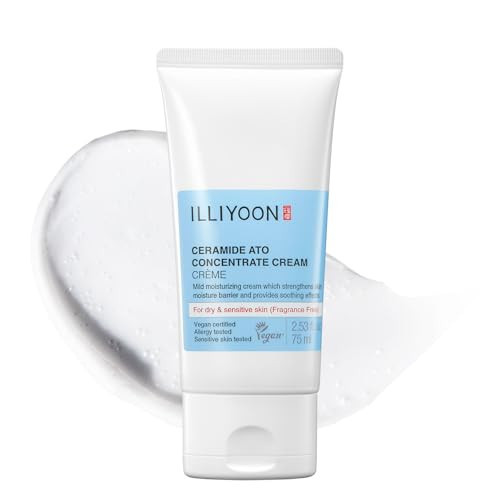 Illiyoon Ceramide Ato Concentrate Cream | Moisturizer for Dry & Sensitive Skin, 100hr Lasting Hydration, For Face & Body, Gentle for Infants, Moisture Barrier Repair, Vegan Certified, 2.53 fl.oz. | Amazon (US)