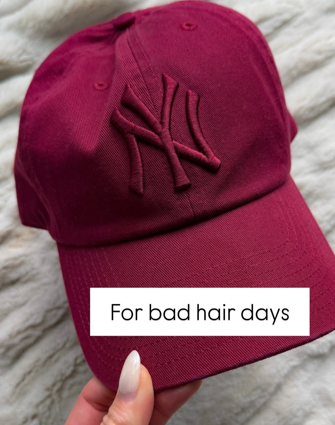 This color is gorgeous! I love throwing on a hate on bad hair days.

NY baseball cap, hat, gift ideas for her, casual outfits, chic everyday outfits, annabrstyle 

#LTKFindsUnder50 #LTKSeasonal