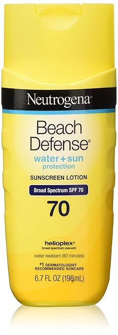 Neutrogena Beach Defense Water Resistant Sunscreen Body Lotion with Broad Spectrum SPF 70, Oil-Fr... | Amazon (US)