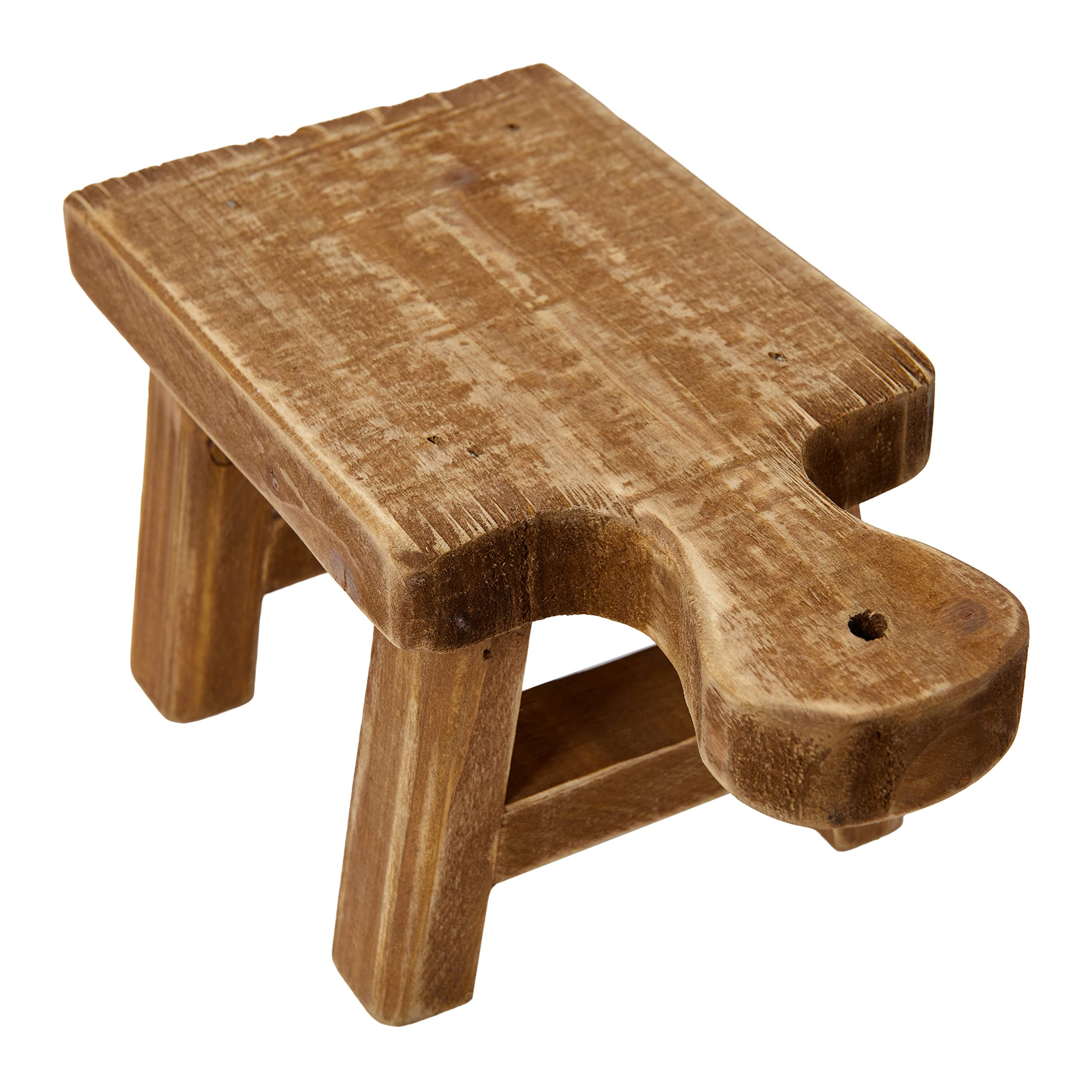 Creative Co-Op Small Wood Pedestal with Handle | Amazon (US)