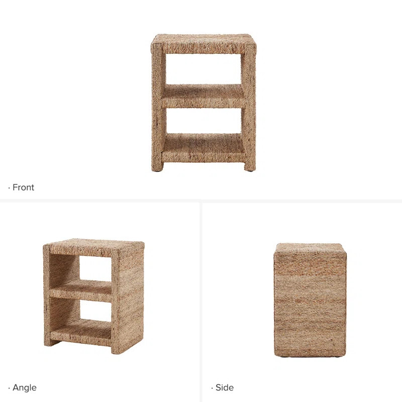 Boatwright Grass Rope End Table with Two Open Shelves | Wayfair North America