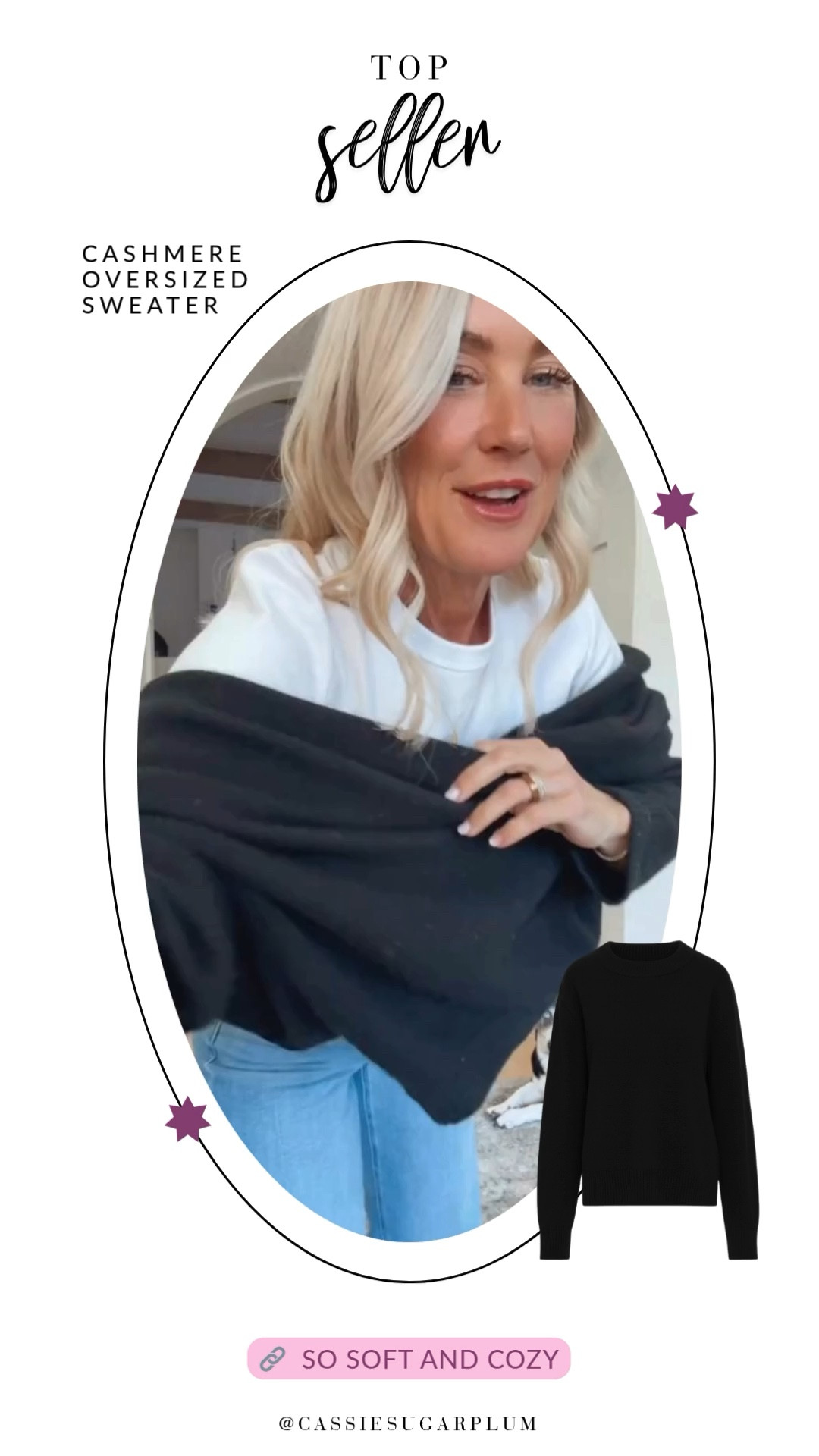 The coziest oversized cashmere crewneck from Quince! Wearing size XS. 🤍

#LTKOver40 #LTKHoliday #LTKSeasonal