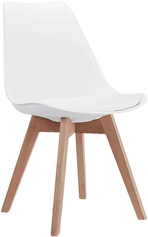 CangLong Mid Century Modern DSW Side Chair with Wood Legs for Kitchen, Living Dining Room, Pack o... | Amazon (US)