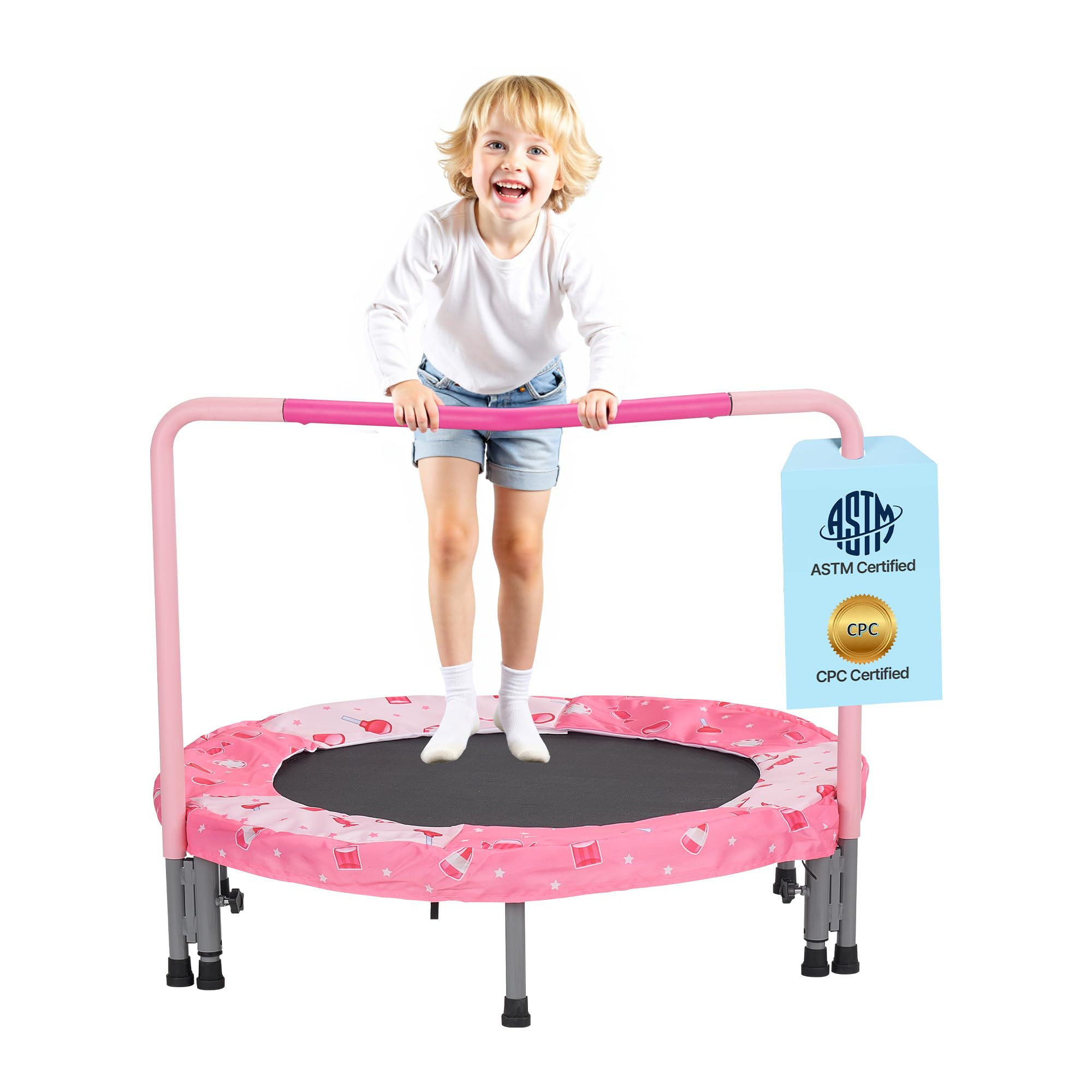 VEVOR 3FT Trampoline 36" Indoor/Outdoor for Toddlers, Foldable Mini Baby With Foam Handle, Recrea... | Amazon (US)