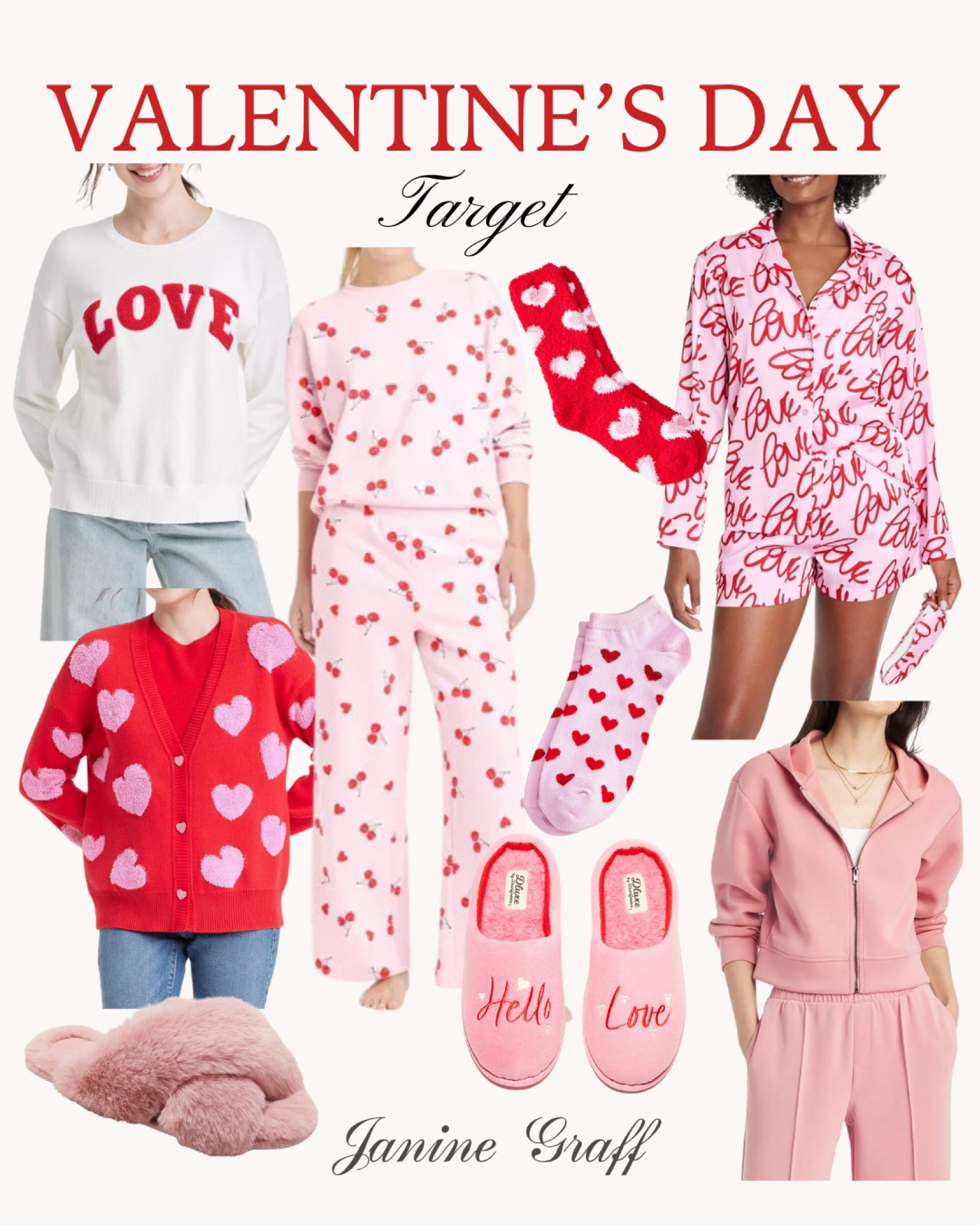 Valentine’s Day PJ’s, Sweaters, Sweatsuits, Slippers and Socks. Cozy and Cute. 

#LTKSeasonal #LTKStyleTip #LTKFindsUnder50