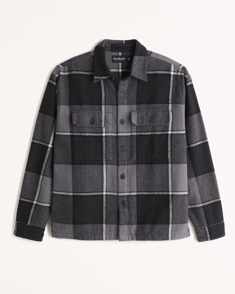 Men's Heavyweight Flannel Shirt Jacket | Men's Coats & Jackets | Abercrombie.com | Abercrombie & Fitch (US)