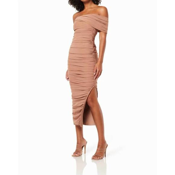 NEW ELLIATT miley dress in tan | Poshmark