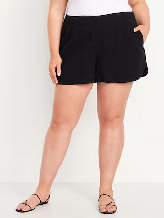 High-Waisted Crinkle Gauze Shorts -- 4-inch inseam | Old Navy (US)