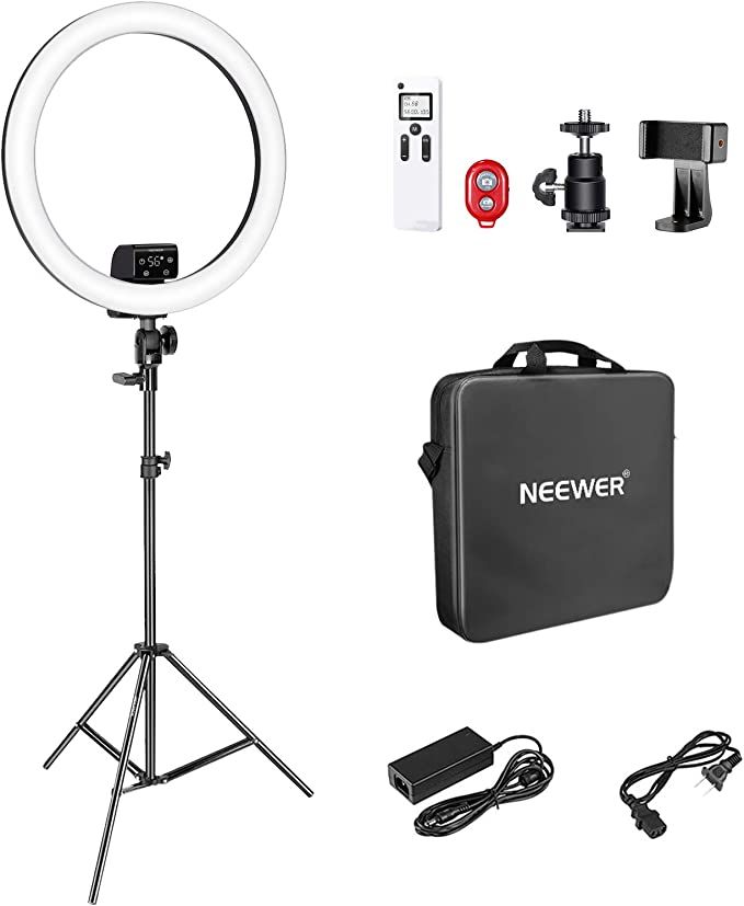 Neewer Advanced 18-inch LED Ring Light Support Manual Touch Control with LCD Screen, 2.4G Remote ... | Amazon (CA)