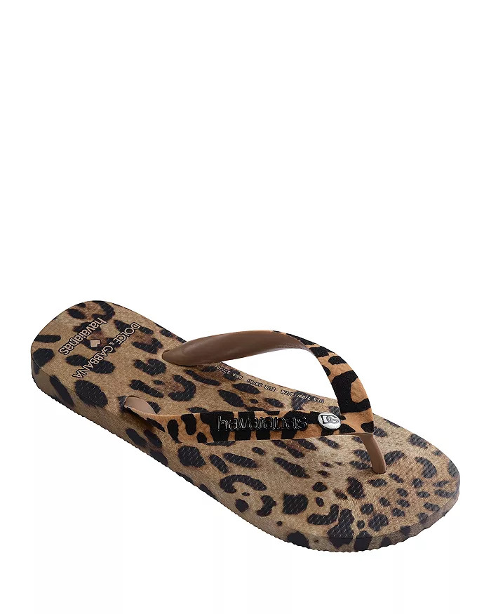 Women's Top Dolce & Gabbana Leopard Flip-Flops | Bloomingdale's (US)
