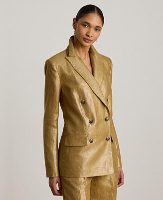 Lauren Ralph LaurenWomen's Foiled Peak Lapels Long-Sleeve Blazer | Macy's