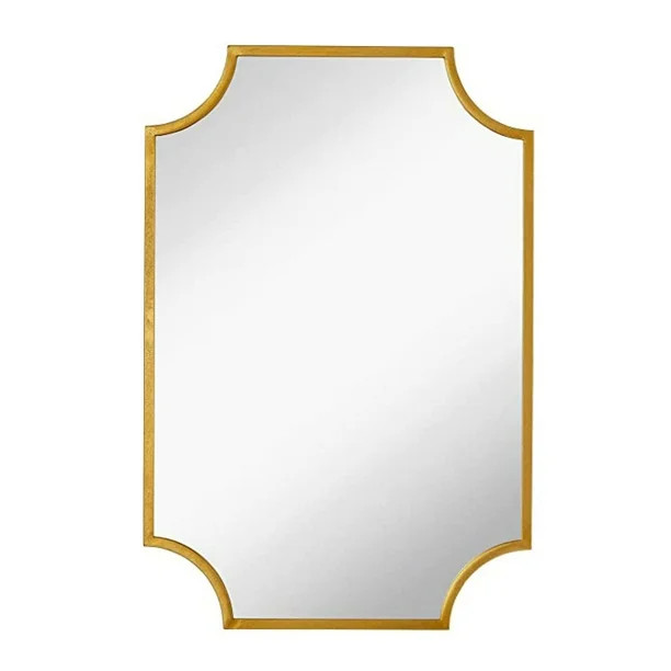 Gold Framed Mirror - Wall-Mounted Scalloped Mirror 30 X 40 Inches - Decorative Gold | Walmart (US)