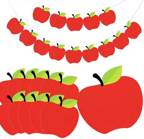 Motiskyy 100 Pcs Teacher Appreciation Apple Paper Cutouts Classic Design DIY Craft Decoration Set... | Amazon (US)