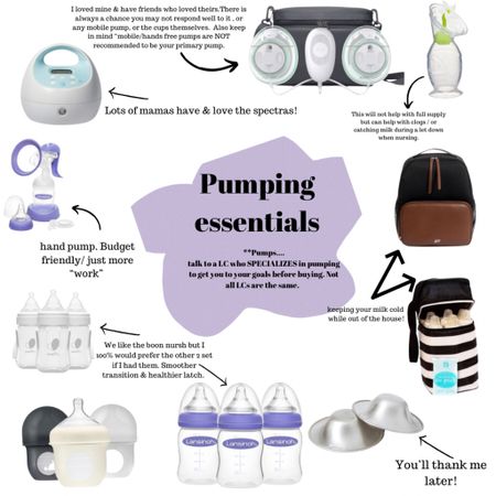 Pumping essentials! Disclaimer* I’m not an LC, I’m sharing things that have helped during my breastfeeding journey. 

#LTKbump #LTKfamily #LTKbaby