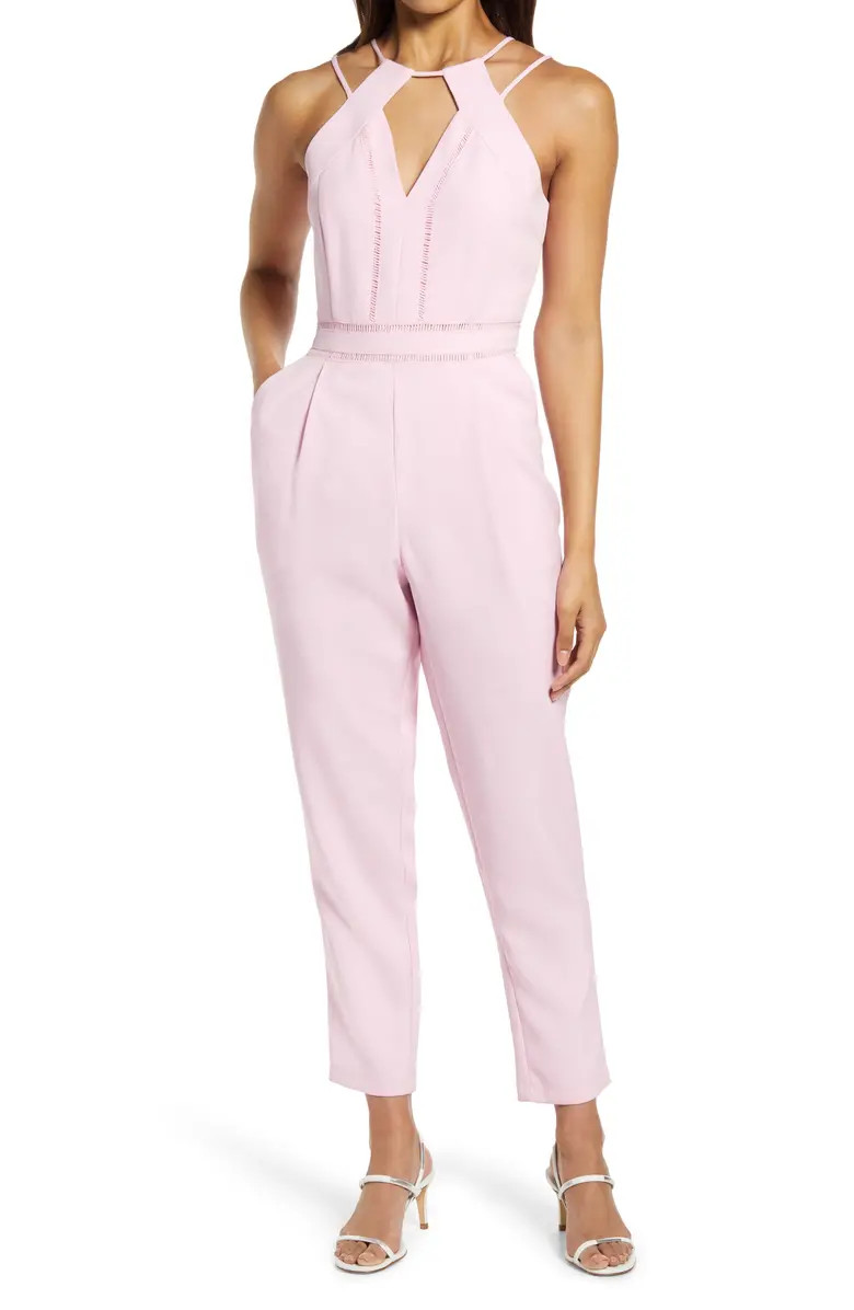 Adelyn Rae Strappy Halter Jumpsuit | Nordstrom | Nordstrom