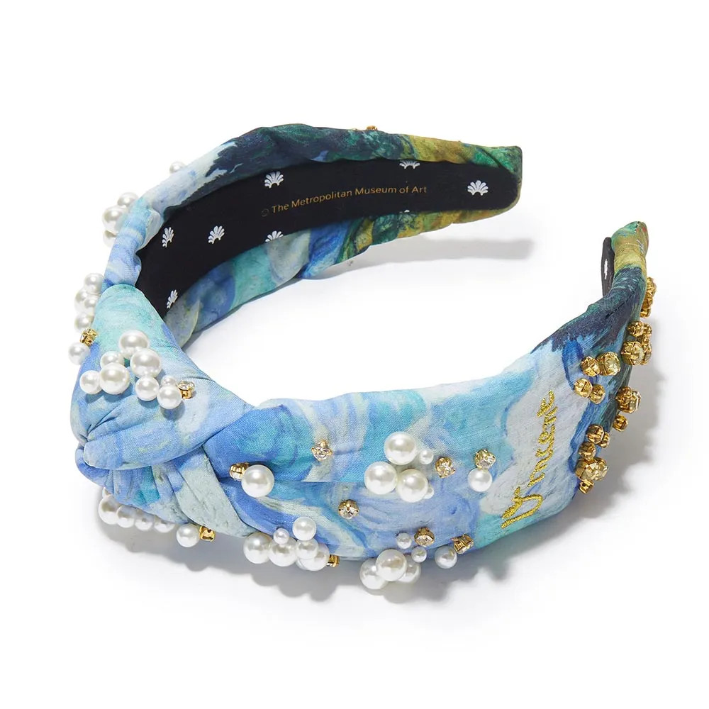 Lele Sadoughi Van Gogh Wheat Field with Cypresses Embellished Headband | The MET