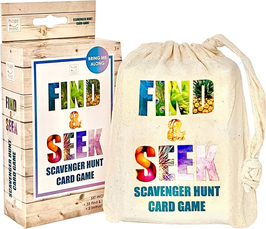 Hapinest Find and Seek Scavenger Hunt Card Game, Indoor Outdoor Activities for Kids Toddler & Fam... | Amazon (US)