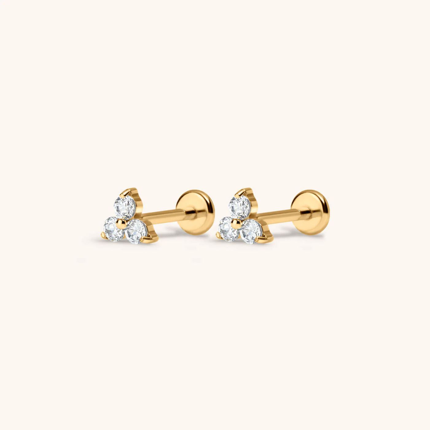 Mini Crystal Trinity Nap Earrings | Maison Miru