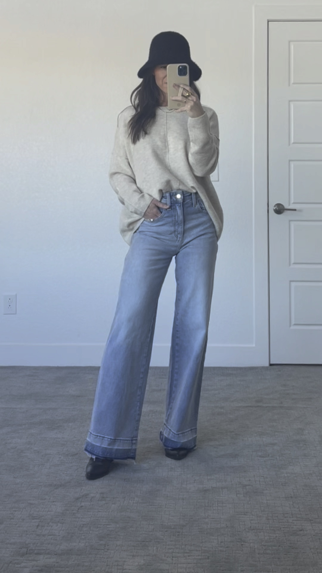 Obsessed with these jeans for this price point! They fit like a glove, and this wash will be perfect to transition to spring!

I’m wearing a size 0 but would also fit a size 2 comfortably (and maybe even preferably!) 

Sweater is almost sold out so I bought it oversized and love it - wearing an L

Bucket hats, light wash denim, cozy sweaters

#LTKworkwear #LTKVideo #LTKfindsunder50