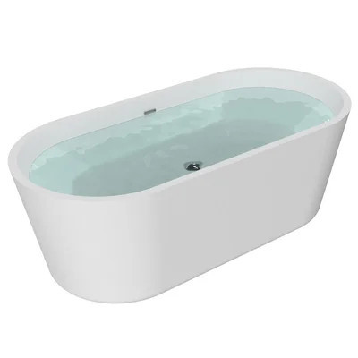 65" x 31" Freestanding Soaking Acrylic Bathtub | Wayfair North America