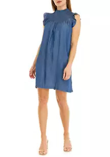 Women's Sleeveless Smocked Tencel Dress | Belk