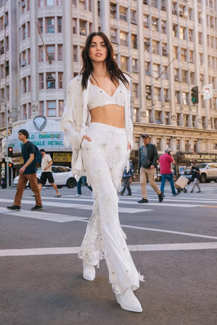 Petite Premium Velvet Hand Embellished Pants | Nasty Gal US