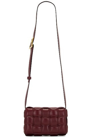 Bottega Veneta Small Cassette Shoulder Bag in Burgundy | FWRD 