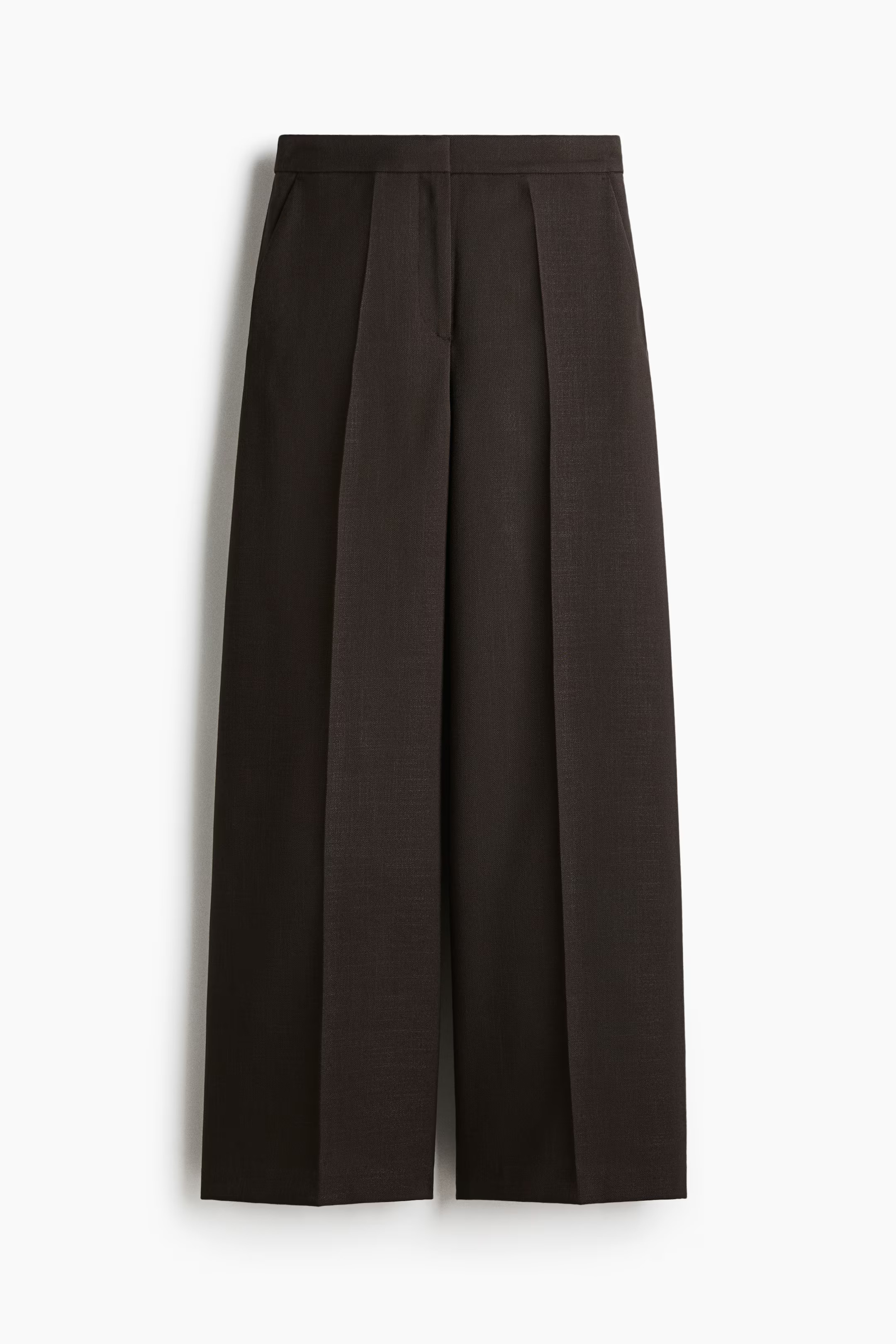- Wide-Leg Dress Pants - Dark brown - Ladies | H&M US | H&M (US + CA)