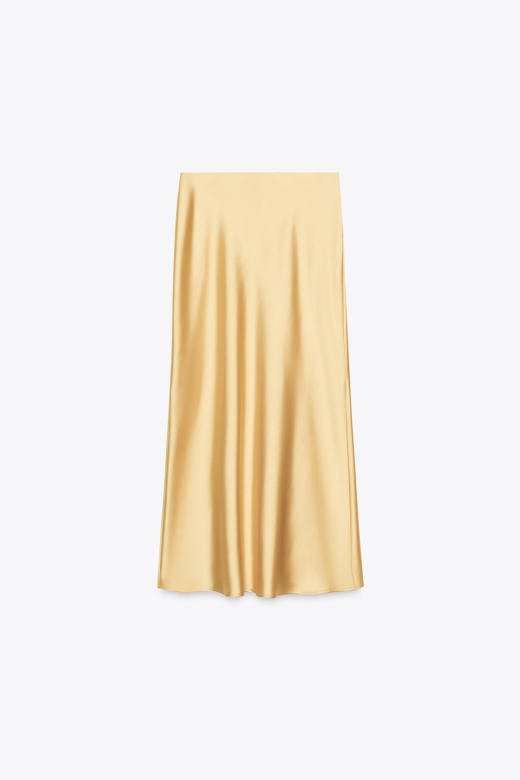 SATIN MIDI SKIRT | Zara UK