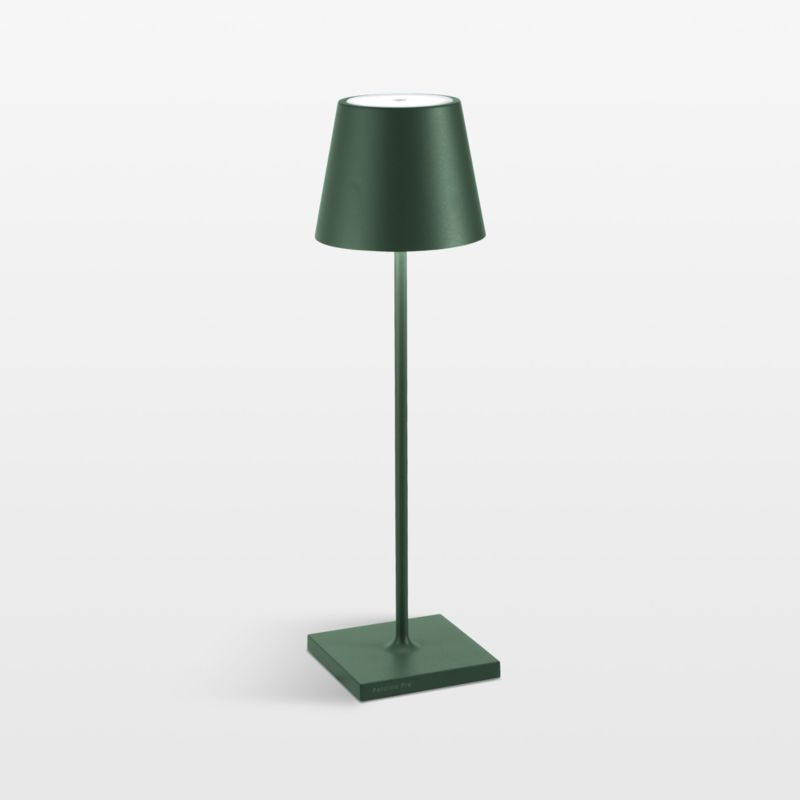 Poldina Pro Dark Green Metal Table Lamp by Zafferano America + Reviews | Crate & Barrel | Crate & Barrel