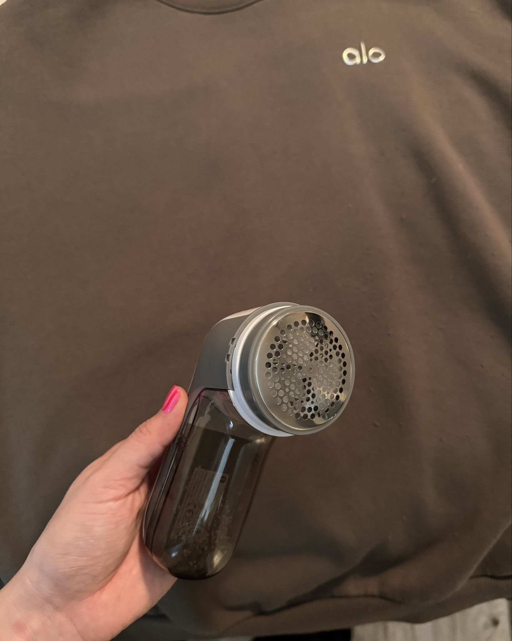 Accidentally washed an expensive sweatshirt with my Jeans and it had little fuzzies everywhere. I used this shaver I found on Amazon and it made it look brand new! Left is after - right is before! I then used it on my pricey leggings and it took all the peeling completely off and made them smooth again! 

#LTKFindsUnder50 #LTKdayinmylife #LTKmomlife