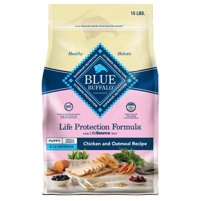 Blue Buffalo Life Protection Chicken & Oatmeal Recipe Small Breed Puppy Dry Dog Food - 15lbs | Target