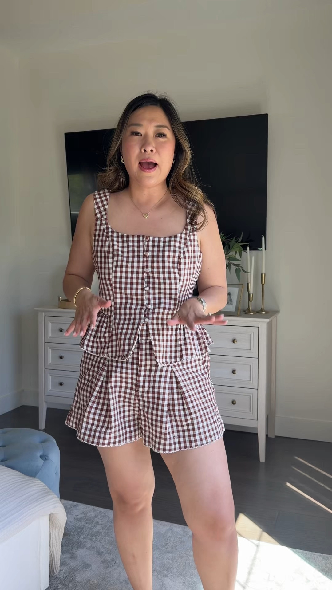 Target Spring/Summer New Arrivals on a pear shaped mid sized body

Gingham Set: Medium

#LTKootd #LTKOver40