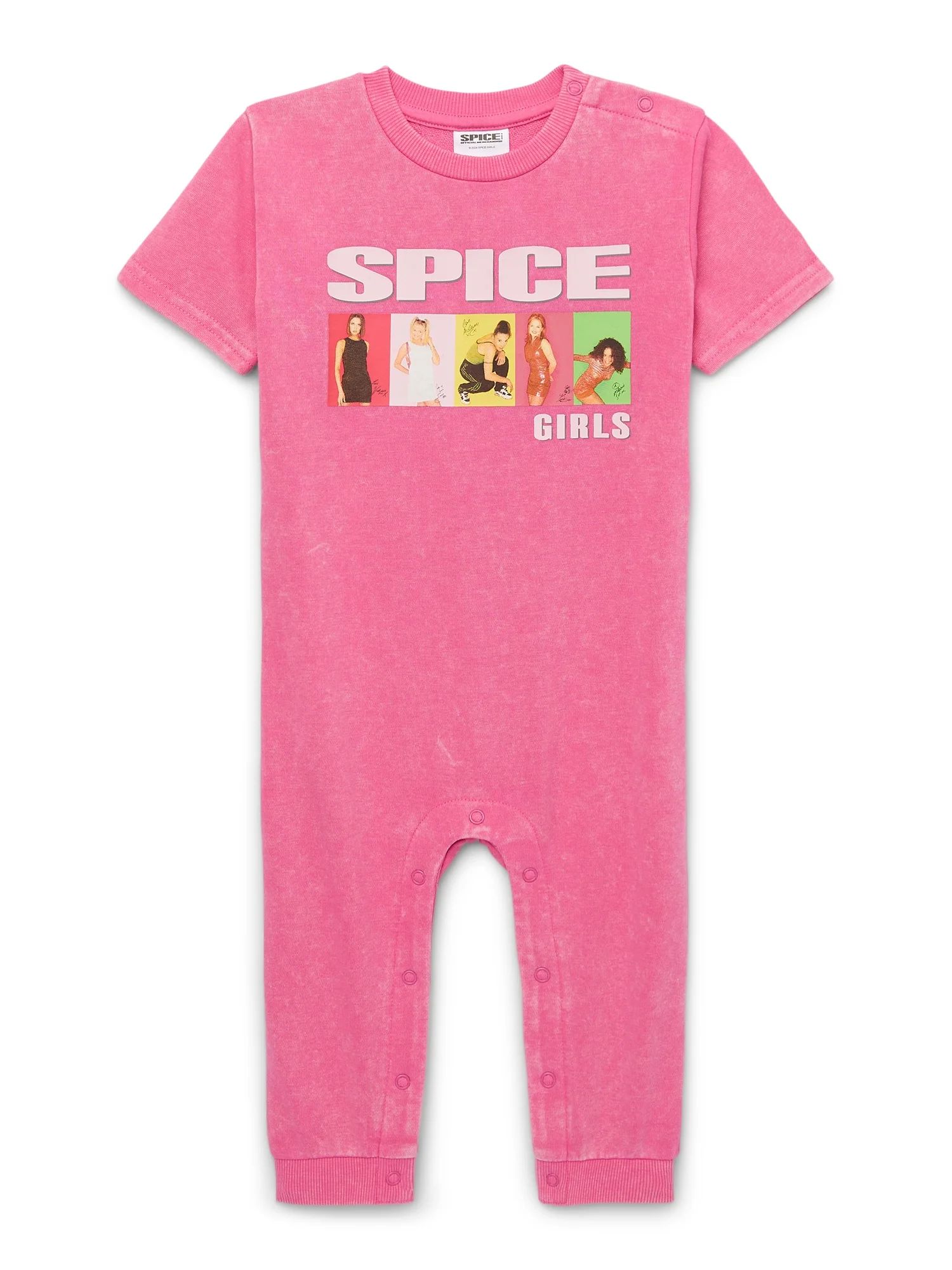 Spice Girls Baby Girls Graphic Mineral Washed Romper, Sizes 0/3 Months-24 Months - Walmart.com | Walmart (US)