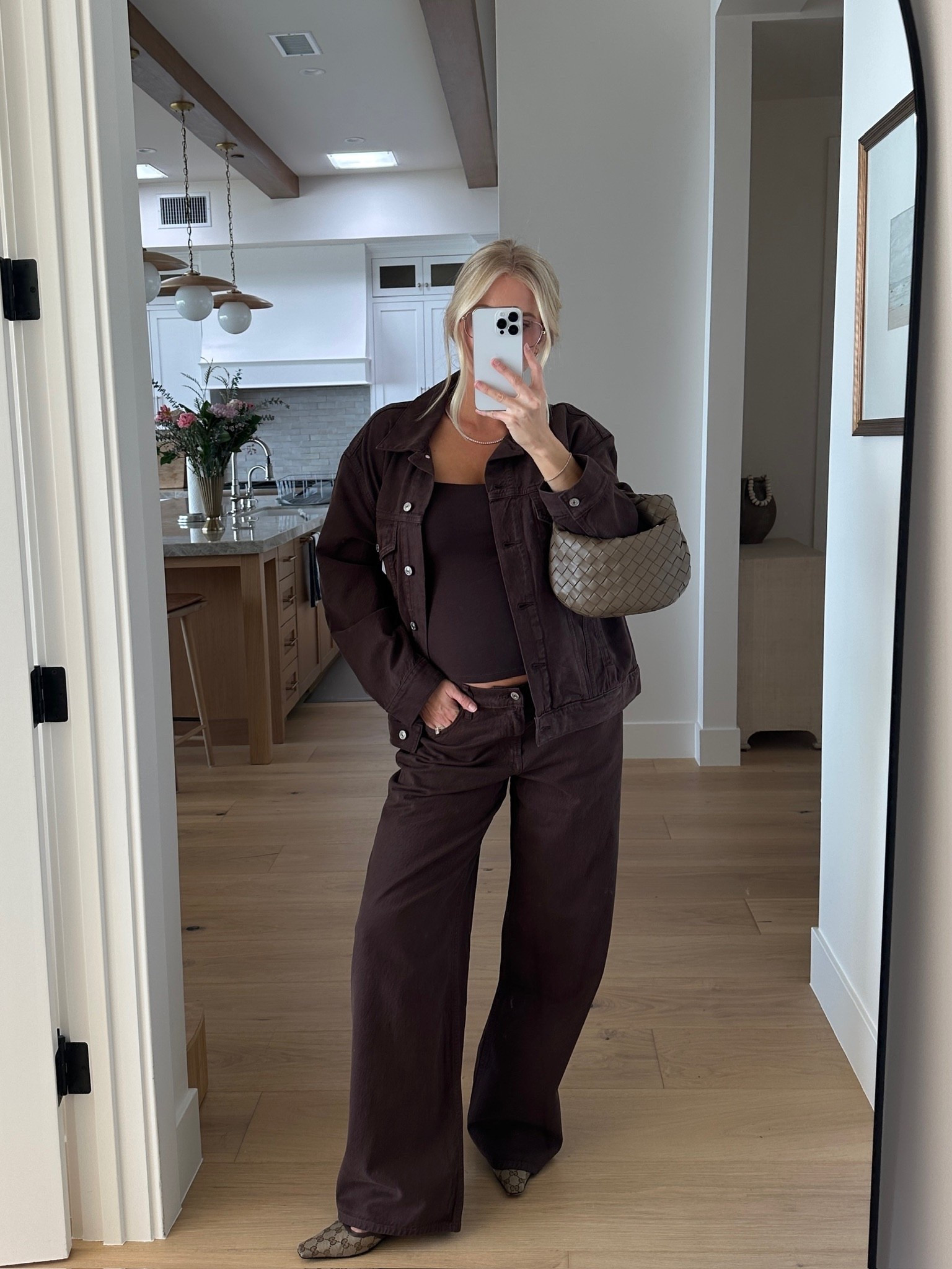 Wearing a large in jacket, medium in tank, 29 in jeans (sized up in all for pregnancy), shoes run tts! #kathleenpost

Spring transition outfit, date night outfits, monochrome look, bump friendly, casual chic look, maternity look

#LTKBump #LTKootd #LTKSeasonal