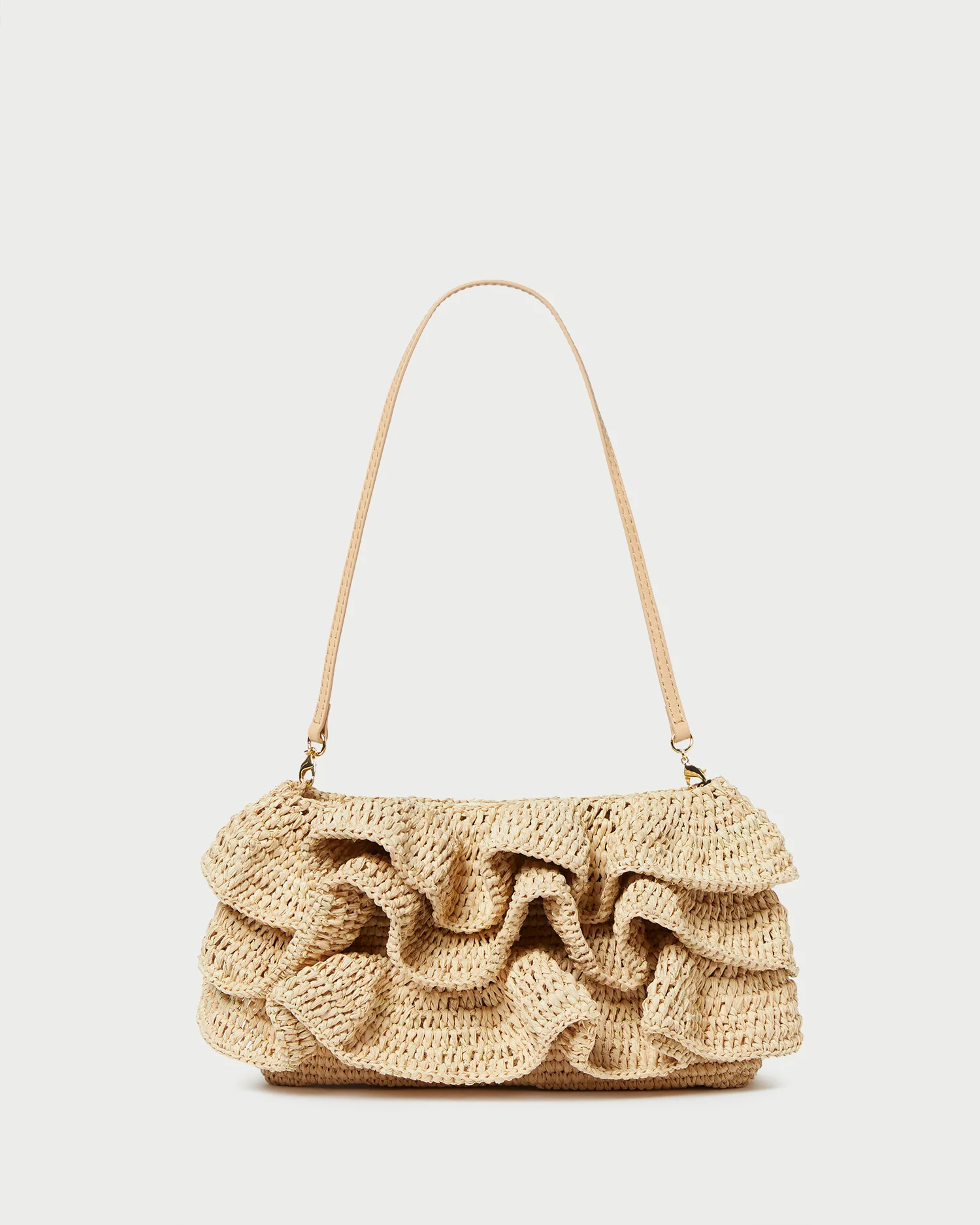 Odette Natural Ruffle Clutch | Loeffler Randall