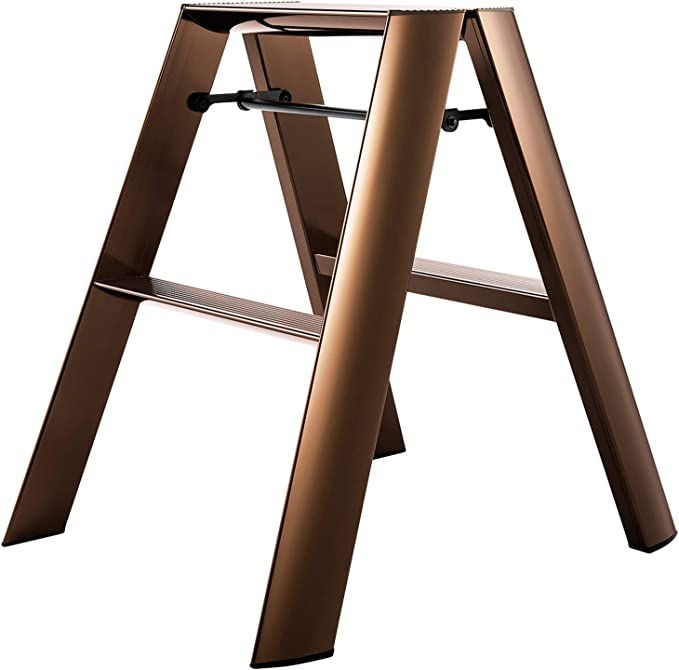 Hasegawa Ladders Lucano Step Stool Premium Edition 2 Step Bronze | Amazon (US)