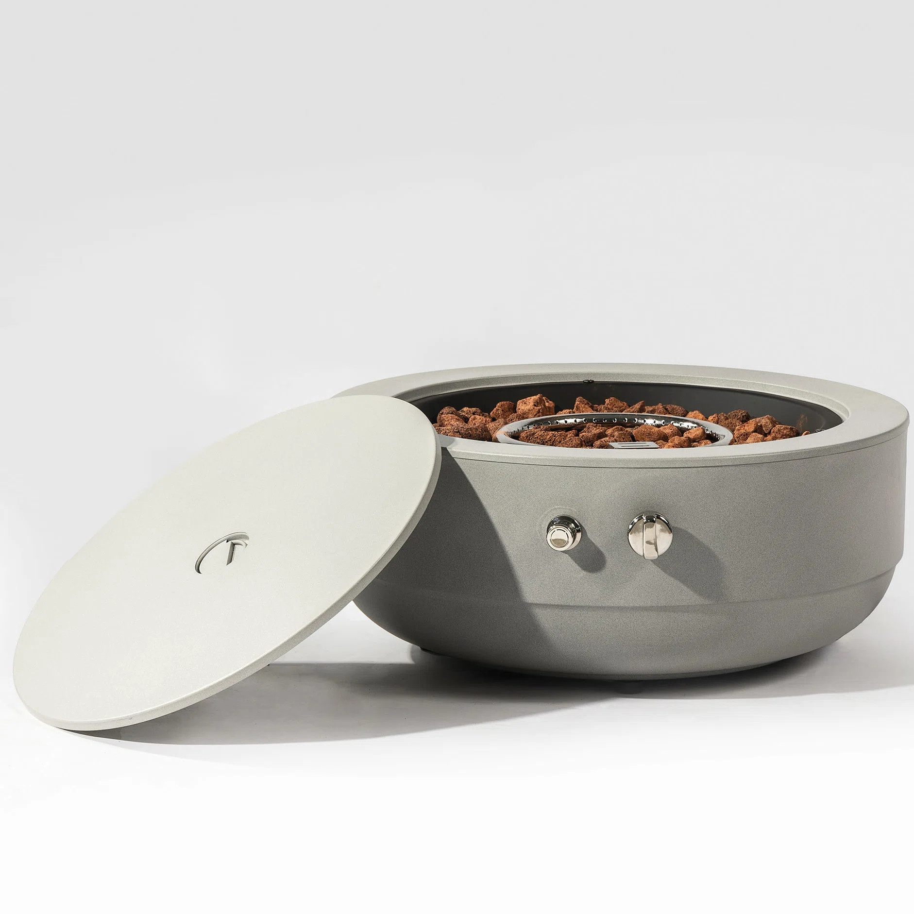 40000 Concrete Fire Pit - No Gas Tank, Propane Bowl 20 Sq.Ft Area Heated, Output | Wayfair North America