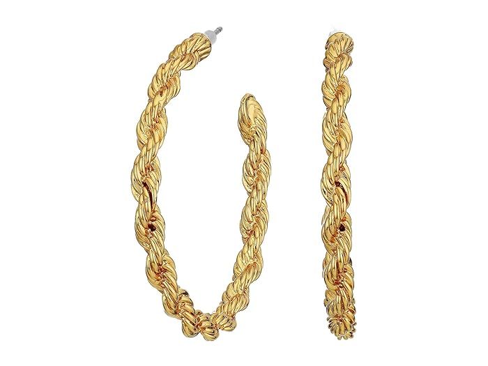 J.Crew Lasso Rope Hoop Earrings (Burnished Gold) Earring | Zappos