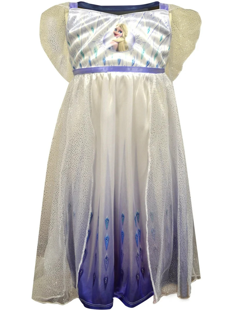 AME Sleepwear Girls Frozen II Elsa Magical Dress Up Toddler Nightgown (2T) White | Walmart (US)