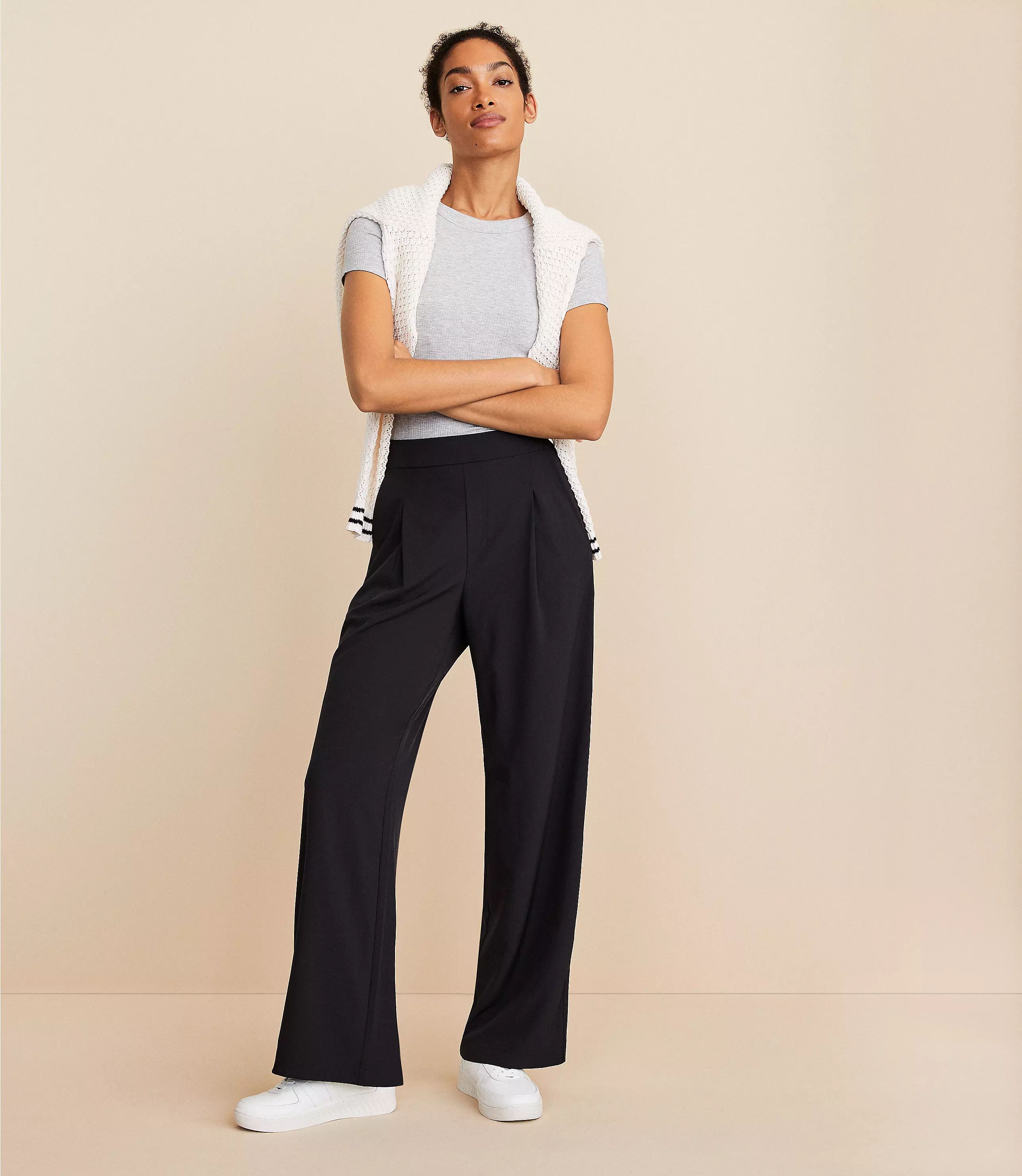 Lou & Grey Wanderweave Wide Leg Trousers | LOFT