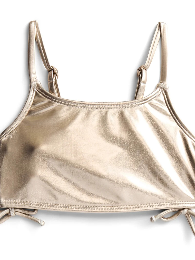 Weekend Academy Girls Metallic Miami Bikini, 2-Piece Swim Set, Sizes 4-18 | Walmart (US)